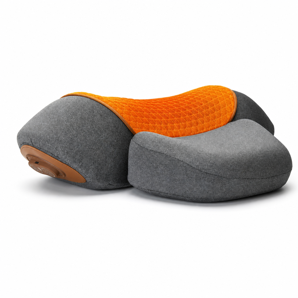 Almohada cervical ergonómica con calor y masaje de vibración